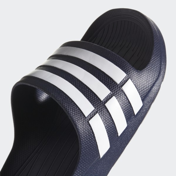 dark blue adidas slides