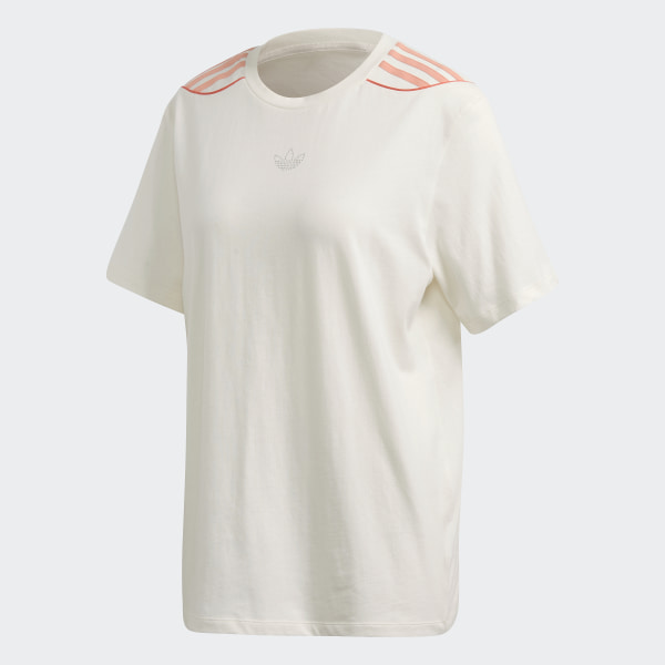 white adidas tee