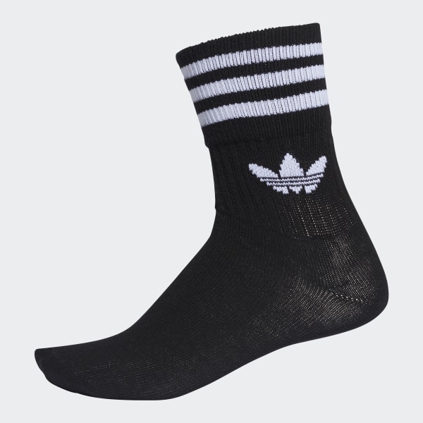 adidas Mid-Cut Crew Socks 3 Pairs - Black | adidas UK adidas Mid-Cut Crew Socks 3 Pairs - Black | adidas UK