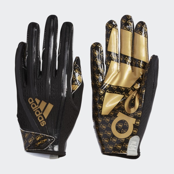 gold adidas football gloves