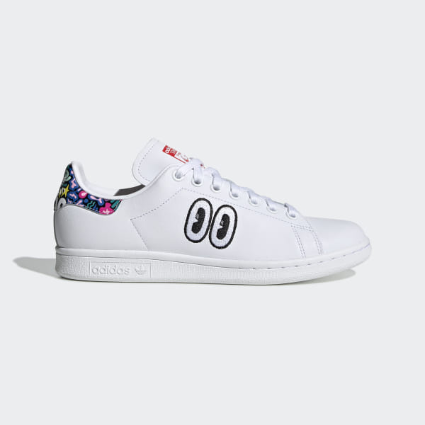 stan smith white active red