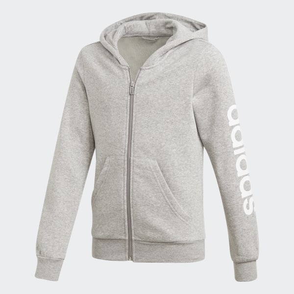 adidas Essentials Linear Kapuzenjacke Grau | adidas Deutschland adidas Essentials Linear Kapuzenjacke Grau | adidas Deutschland