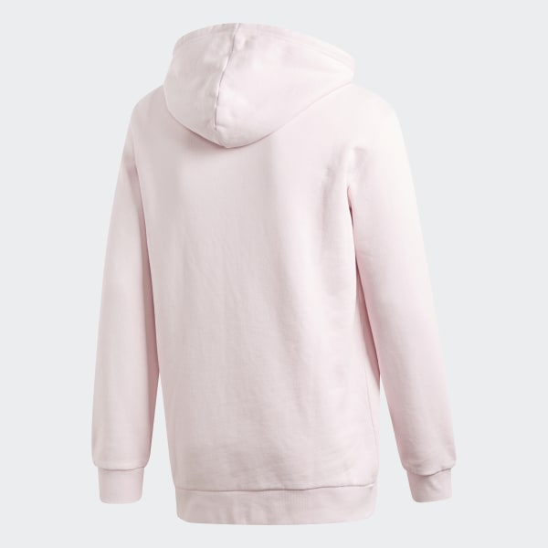 adidas trefoil hoodie clear pink