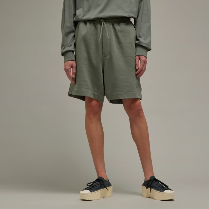 adidas olive green shorts