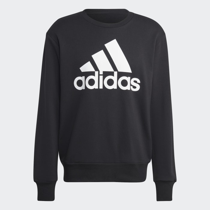 Adidas black sweatshirt mens sale