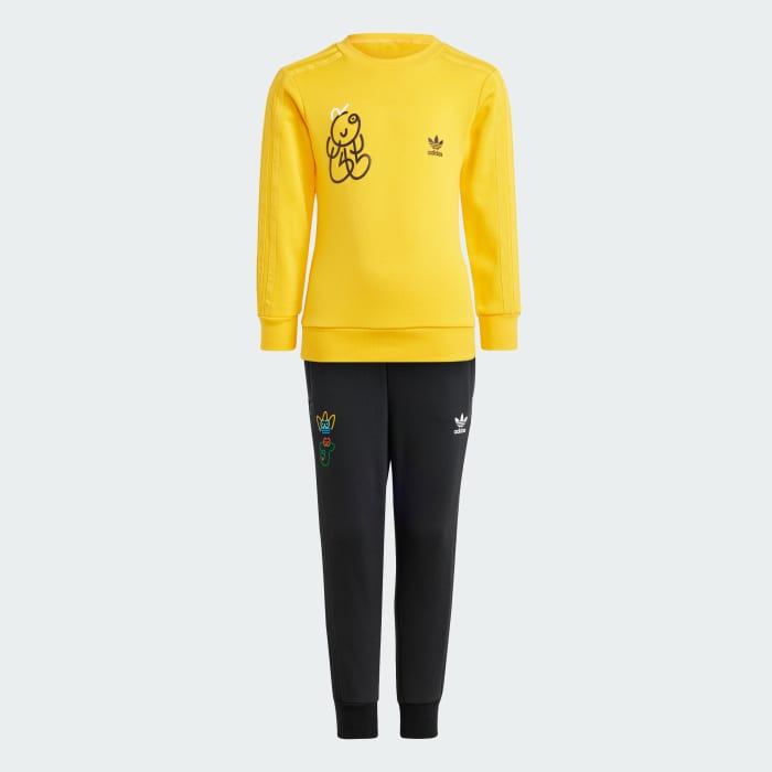Yellow adidas hotsell tracksuit kids