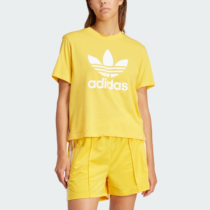 Adidas originals adicolor three stripe shorts in clearance neon yellow