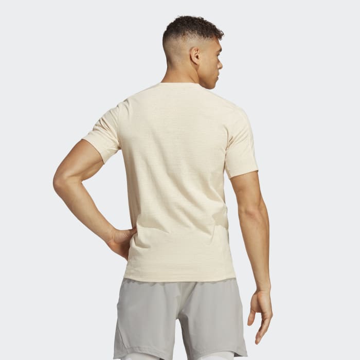 T-shirt da allenamento Yoga Beige Uomo Yoga