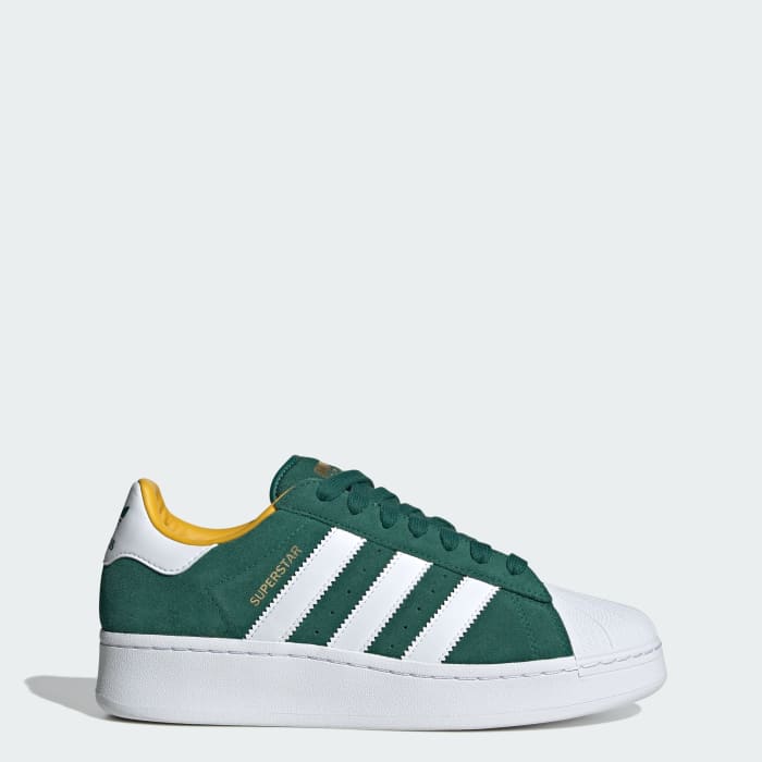 Adidas jeans trainers deals green and yellow