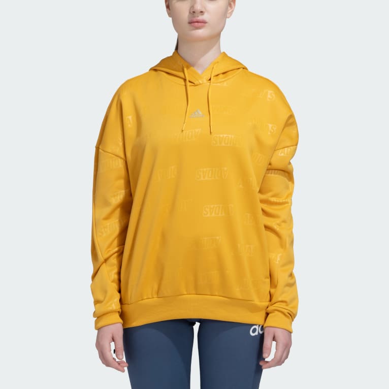 Embossed Monogram Fleece Hoodie