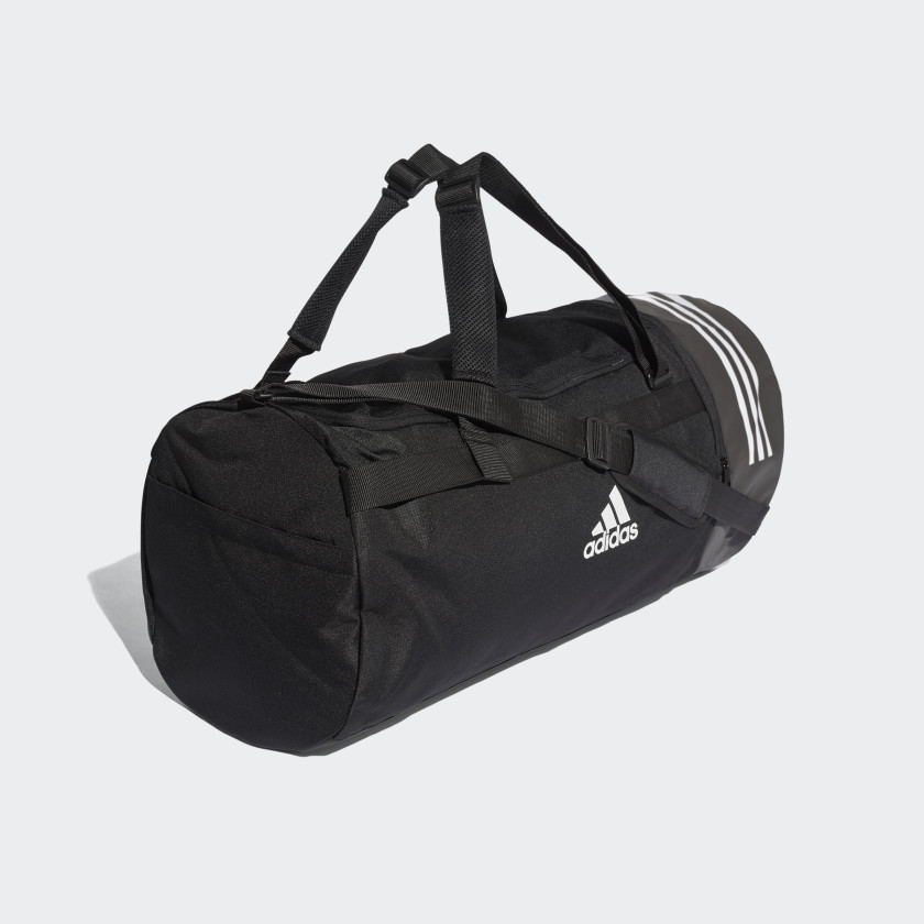 adidas Convertible 3-Stripes Duffel Bag Large - Black | adidas UK