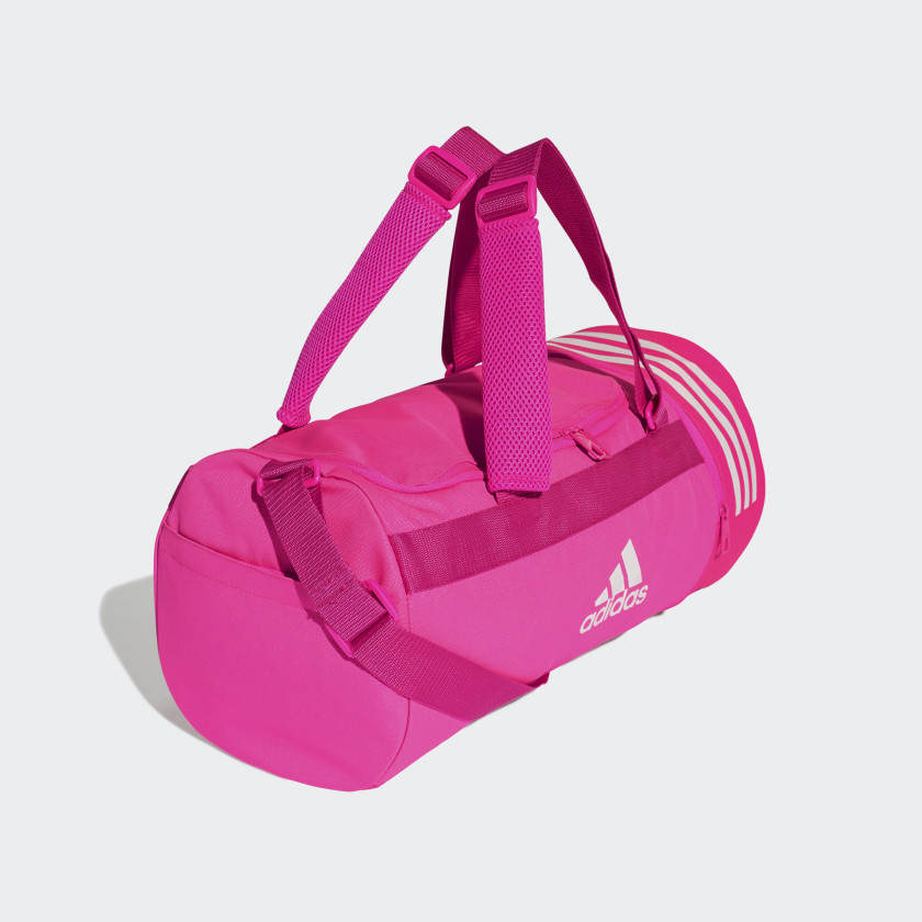 adidas Convertible 3Stripes Duffel Bag Small Pink adidas UK