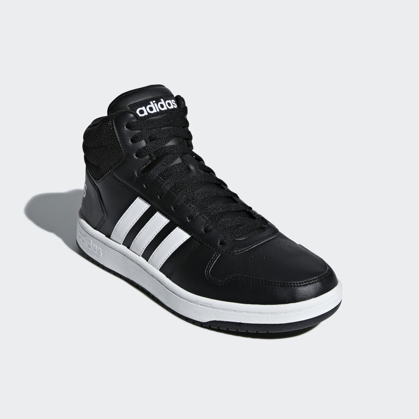 adidas Hoops 2.0 Mid Shoes - Black | adidas UK