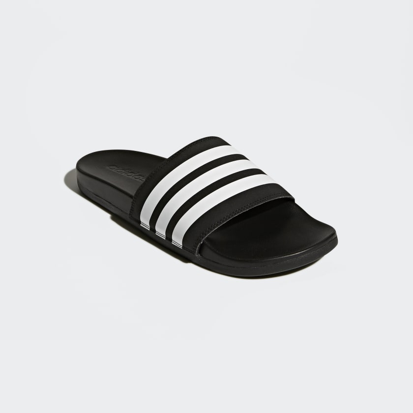 adidas Adilette Cloudfoam Plus Stripes Slides - Black | adidas US