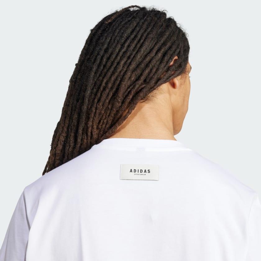 как выглядит adidas men Stadium Ticket Loose Graphic Tee фото