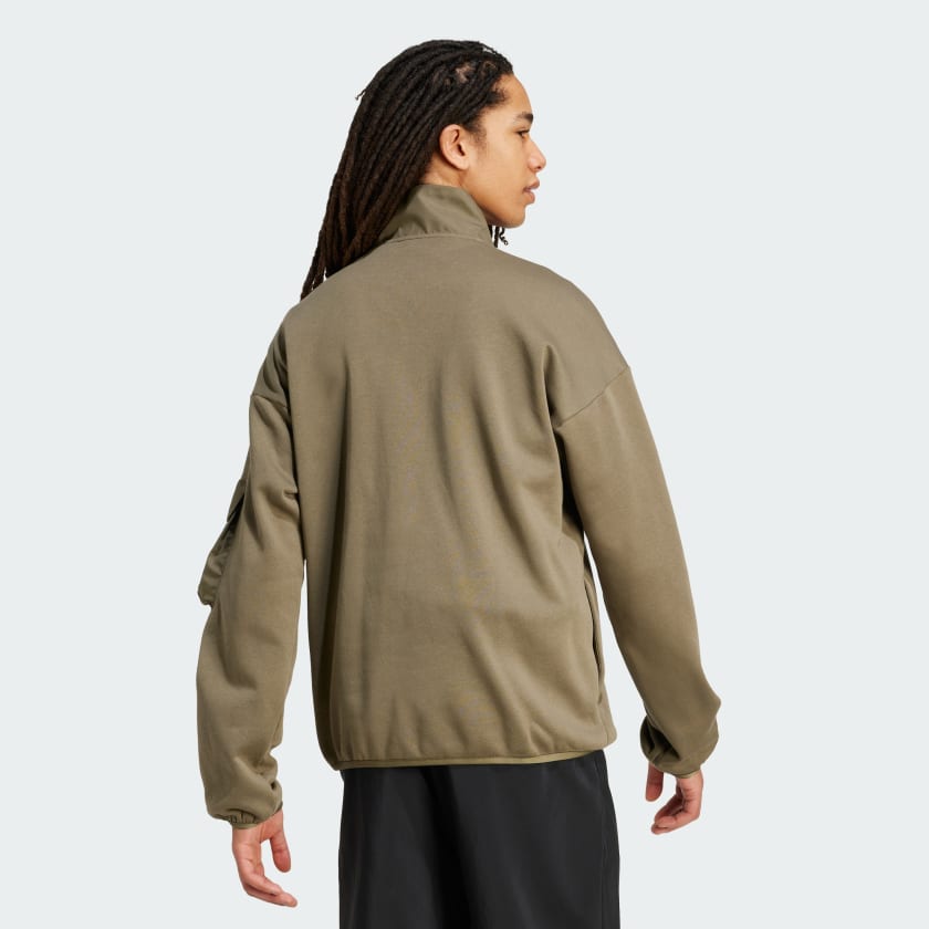 как выглядит adidas men City Tech Utility Half-Zip Sweatshirt фото