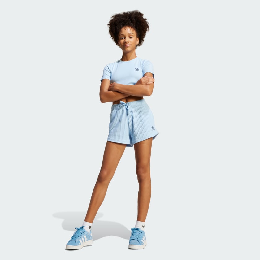 adidas kids Ribbed Crop Tee Kids - Picture 9 of 18