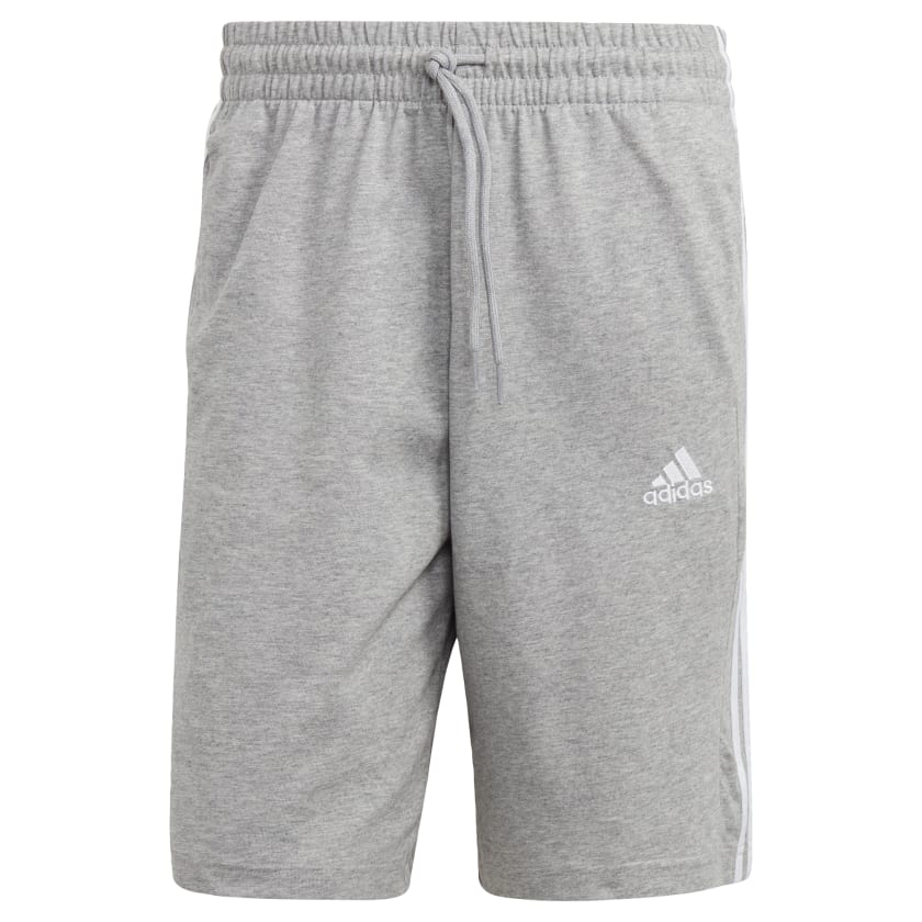 как выглядит adidas men Essentials Single Jersey 3-Stripes Shorts фото