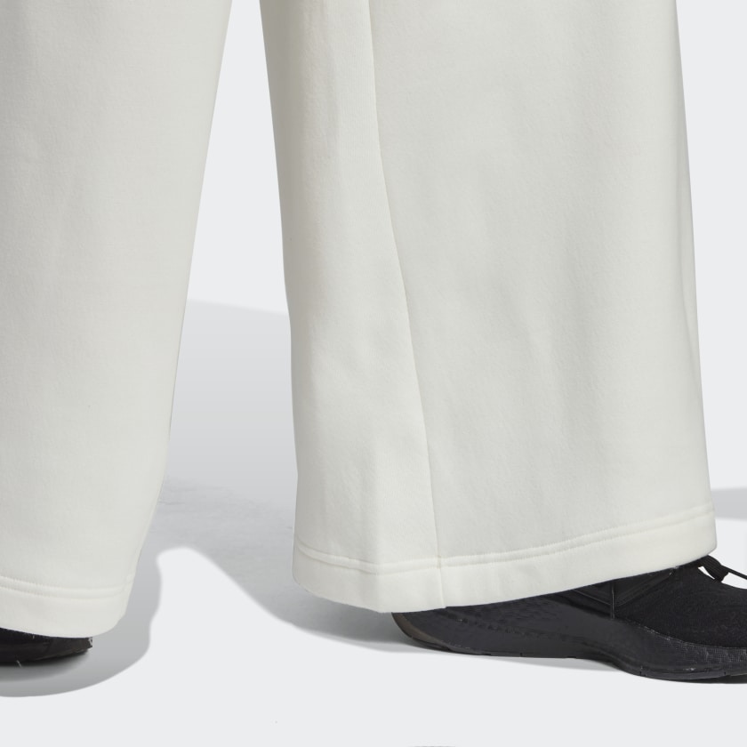 New adidas Originals Sportswear Studio Lounge Fleece Wide leg Pants Women's  sz L