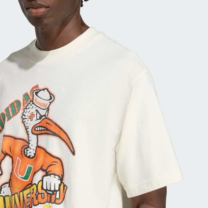 как выглядит adidas men Miami Hurricanes Originals Graphic Tee фото