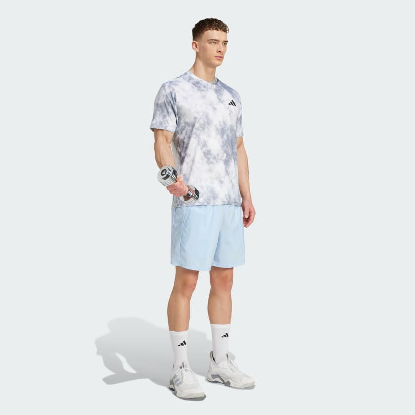 как выглядит adidas men Train Essentials Seasonal All Over Print Tee фото