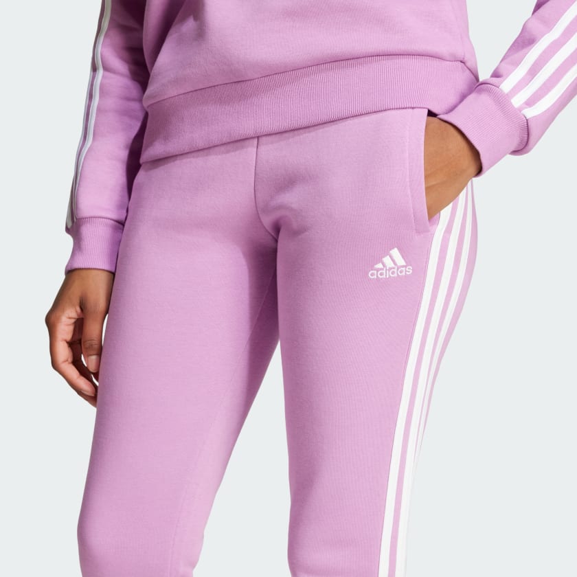 adidas women Essentials 3-Stripes Fleece Pants - Picture 15 of 23