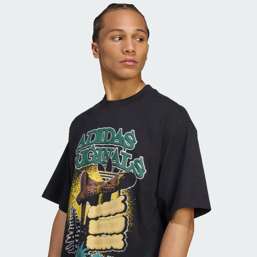 как выглядит adidas men adidas Originals Camp Graphic Tee фото