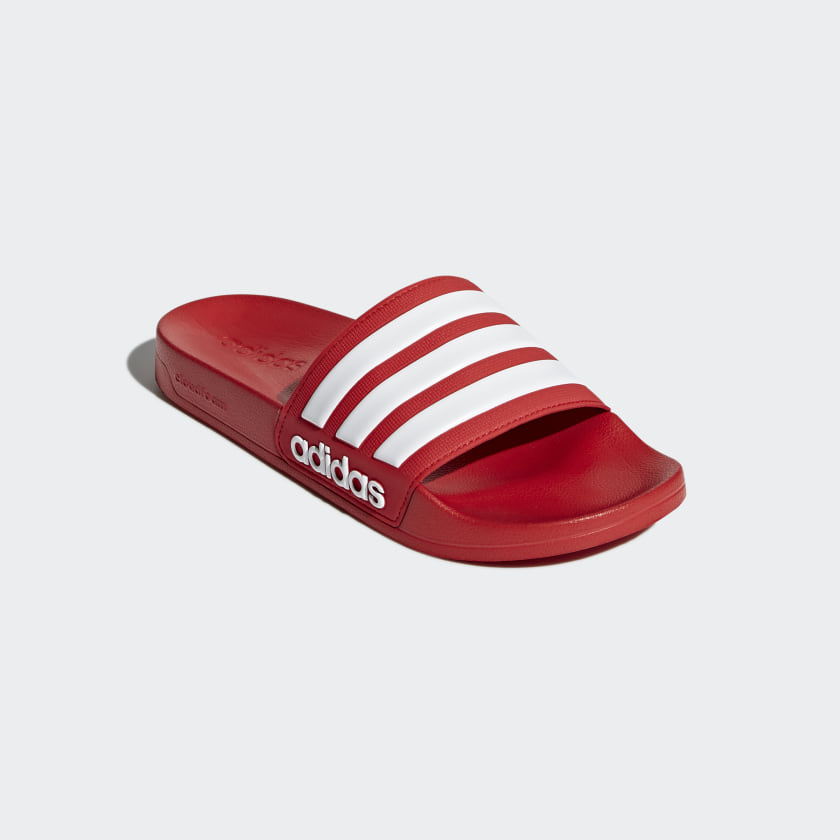 adidas Adilette Cloudfoam Slides - Red | adidas UK