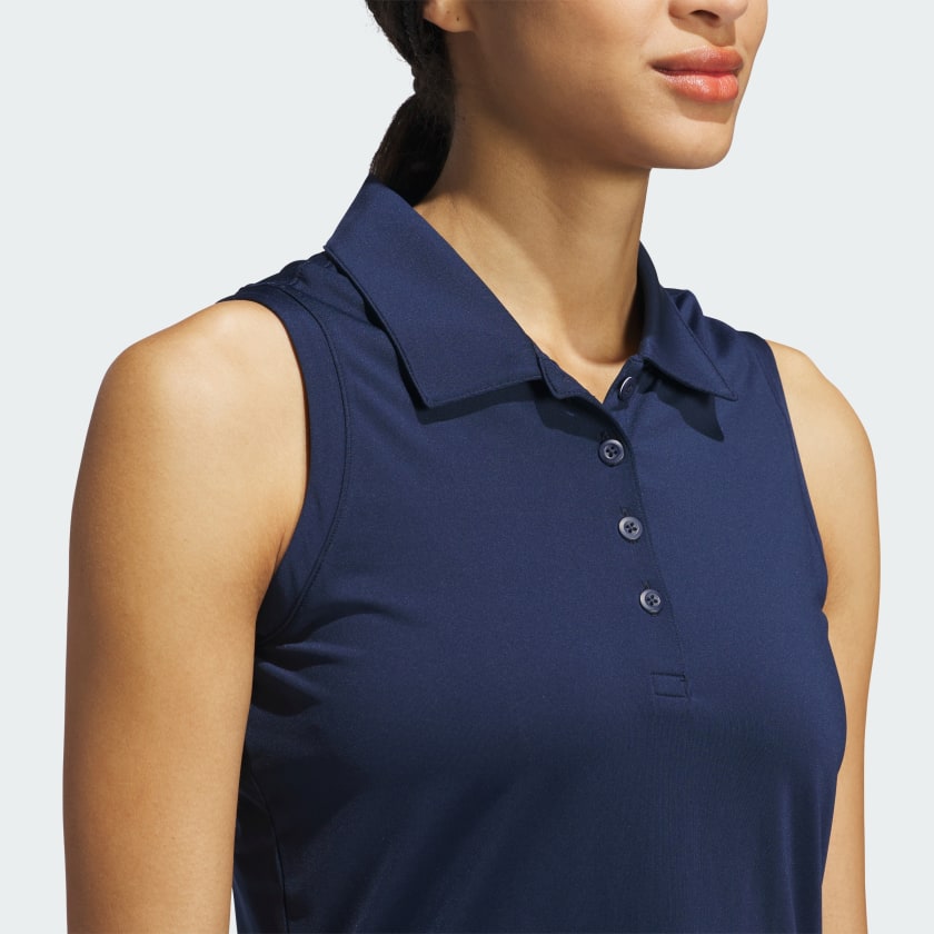 adidas women Ultimate365 Solid Sleeveless Polo Shirt - Picture 12 of 19