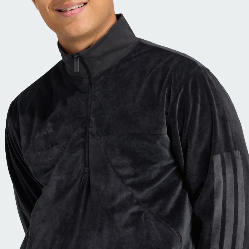 как выглядит adidas men VELOUR HALF ZIP Track Top фото