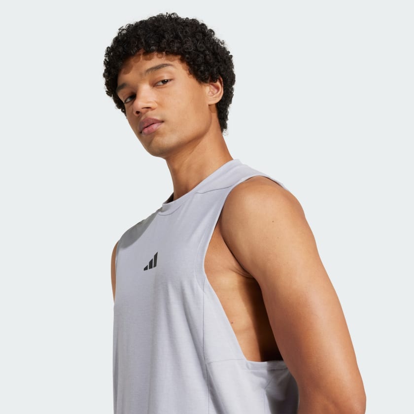как выглядит adidas men Designed for Training Workout Tank Top фото