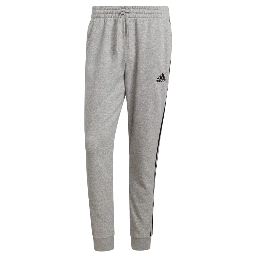adidas men Essentials French Terry Tapered-Cuff 3-Stripes Pants - Picture 6 of 6