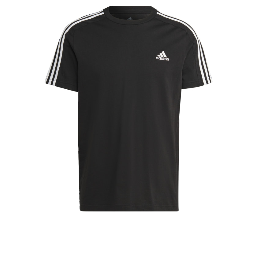 adidas men Essentials Single Jersey 3-Stripes Tee - Picture 7 of 14
