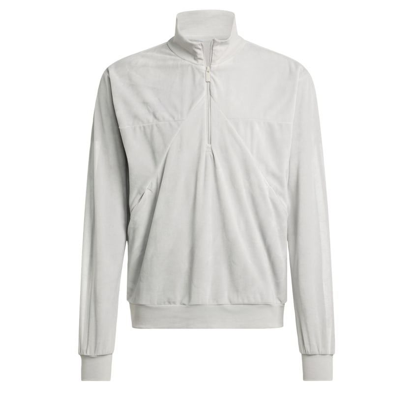 adidas men VELOUR HALF ZIP Track Top