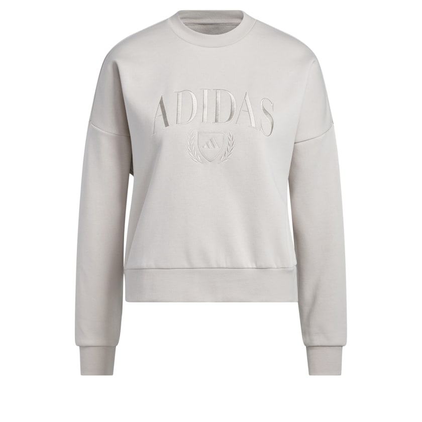 как выглядит adidas women Cozy Holiday Graphic Sweatshirt фото