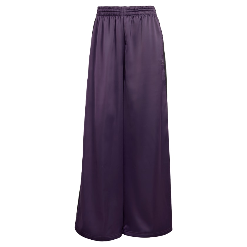 как выглядит adidas women Adicolor Satin Wide Leg Track Pants фото