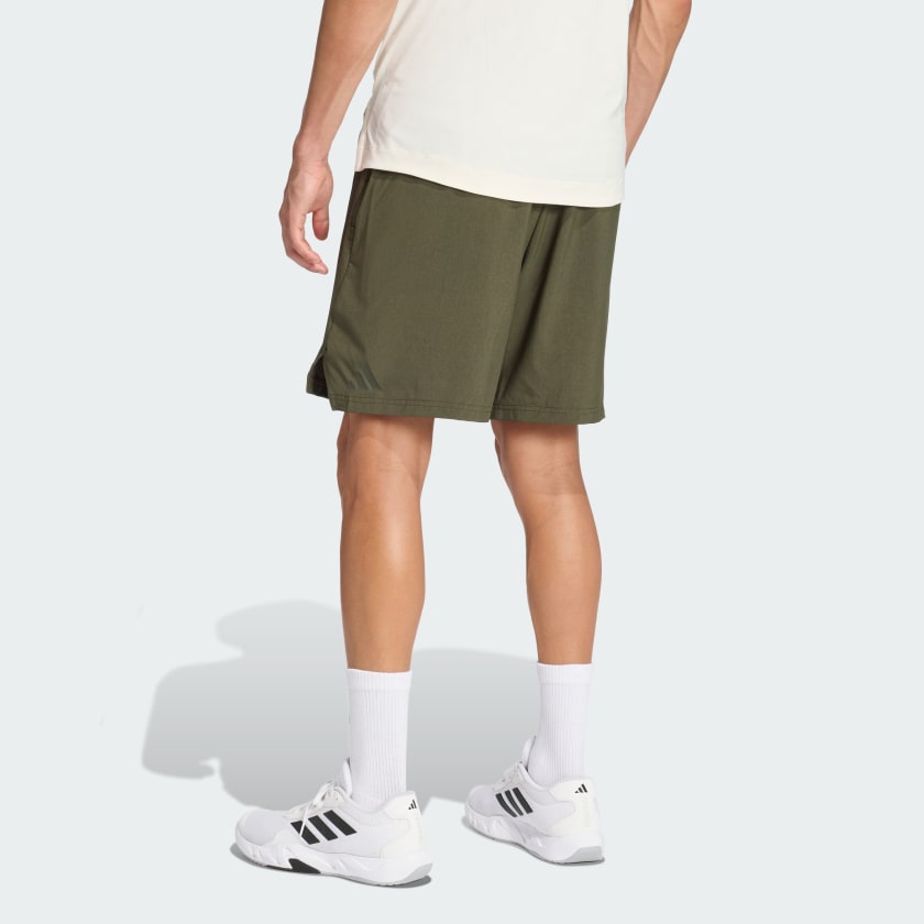как выглядит adidas men Designed-for-Training 3-Stripes Shorts фото