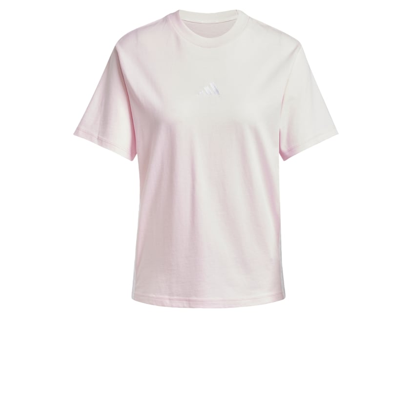 как выглядит adidas women Essentials 3-Stripes Cotton Tee фото