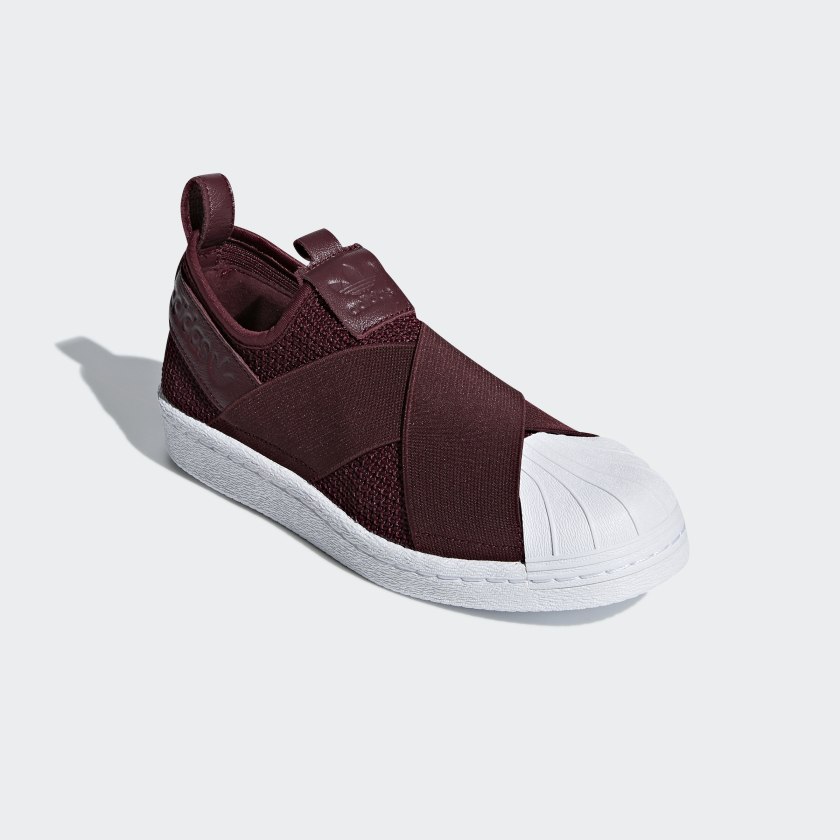adidas originals superstar slip on womens red