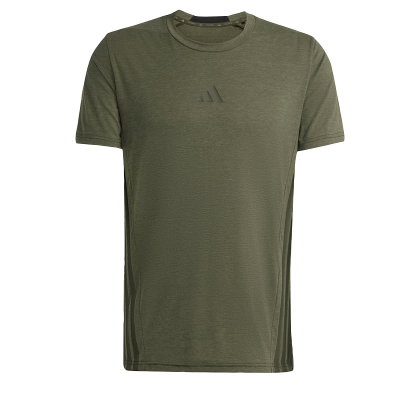 как выглядит adidas men Designed 4 Training 3-Stripes Tee фото