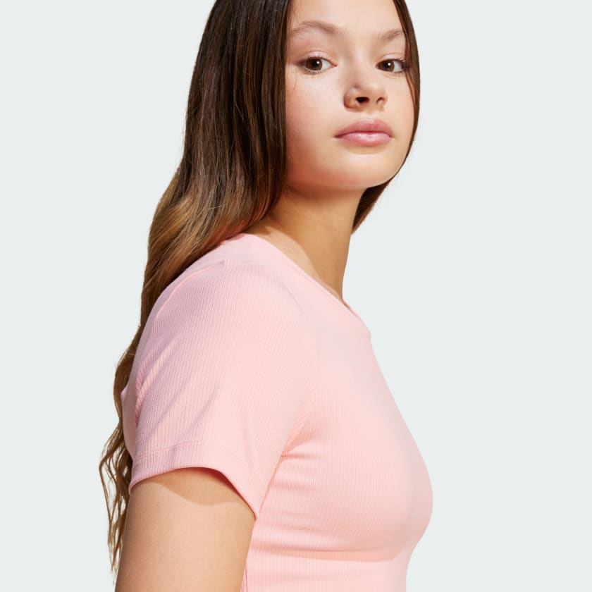 adidas kids Ribbed Crop Tee Kids - Picture 17 of 18