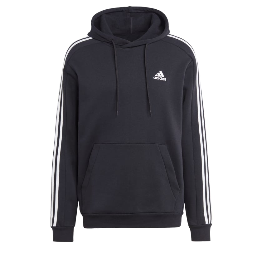 как выглядит adidas men Essentials Fleece 3-Stripes Hoodie фото