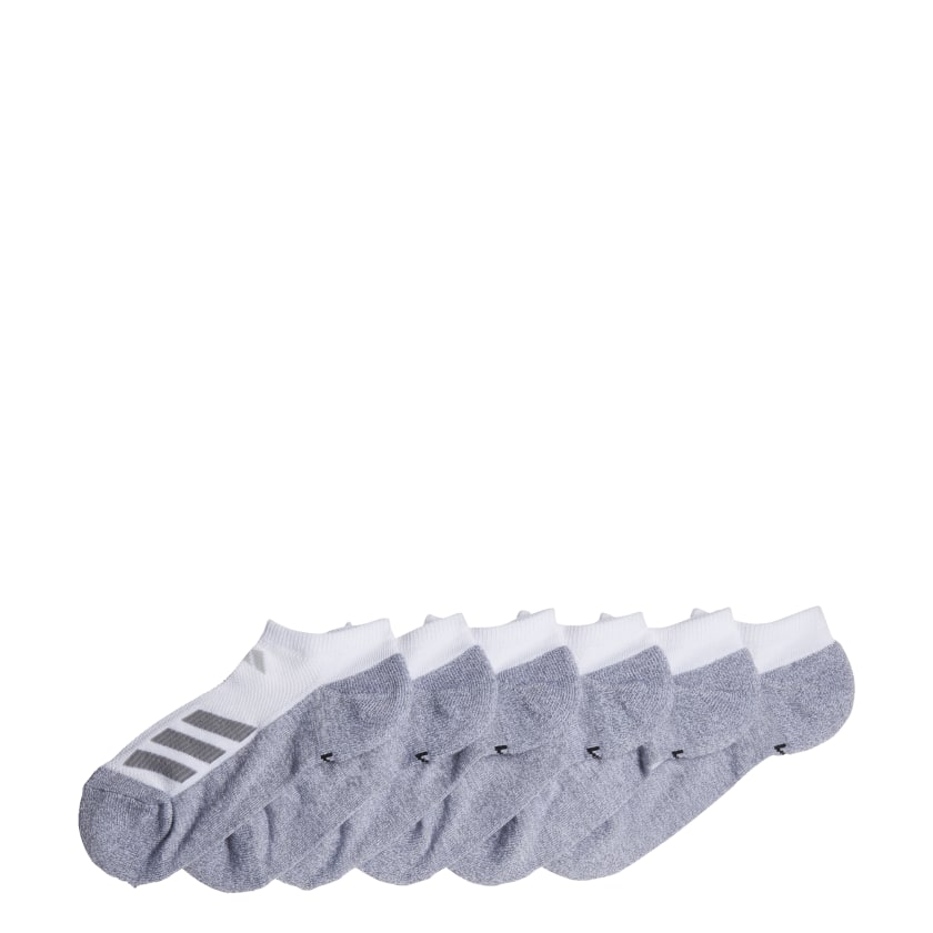 Cushioned Angle Stripe No-Show Socks 6 Pairs