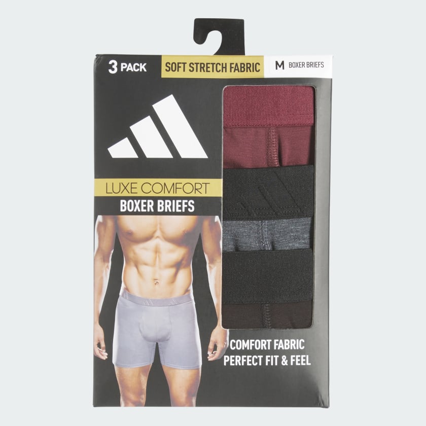 adidas men Luxe Comfort 3-Pack Boxer Briefs - Picture 12 of 42