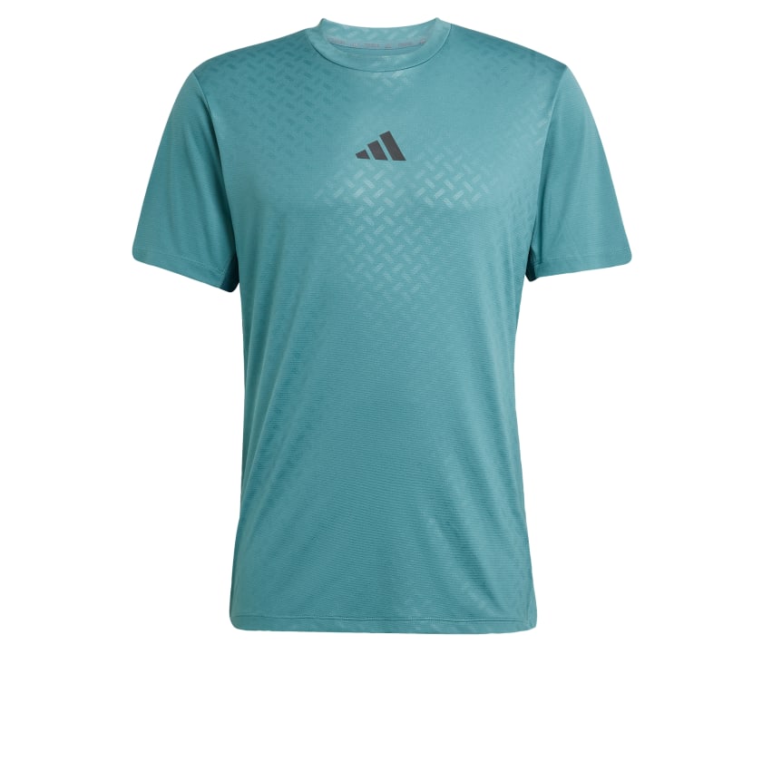 как выглядит adidas men PrimeLift 3-Stripes Tee фото