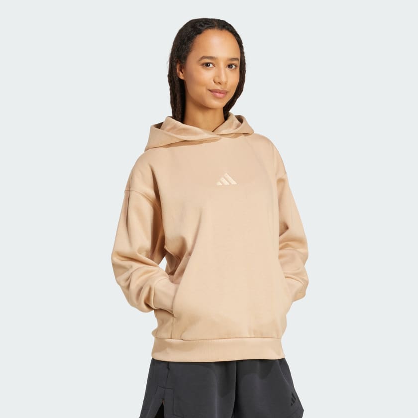 как выглядит adidas women ALL SZN Fleece Loose Hoodie фото