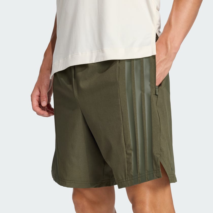 как выглядит adidas men Designed-for-Training 3-Stripes Shorts фото
