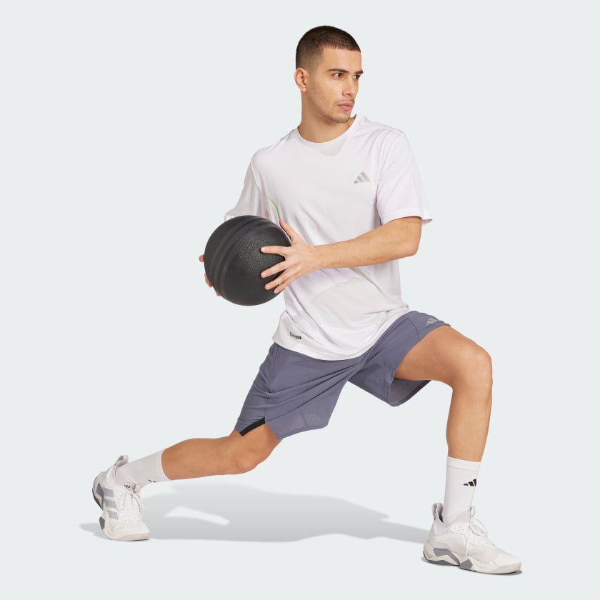 как выглядит adidas men Designed for Training HIIT Workout HEAT.RDY Shorts фото