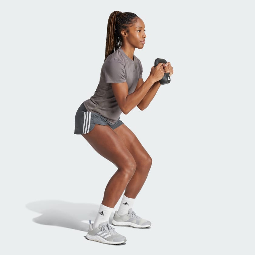 adidas women Pacer Training 3-Stripes Woven High-Rise Shorts - Picture 15 of 30
