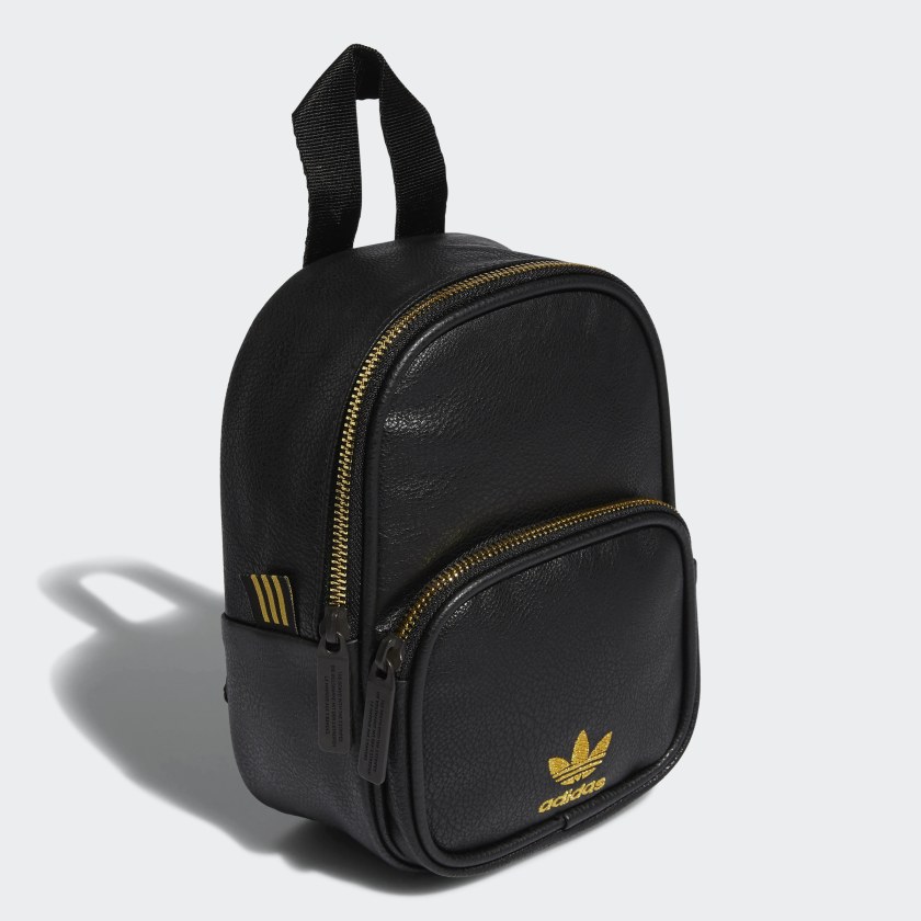 adidas Faux Leather Mini Backpack - Black | adidas US